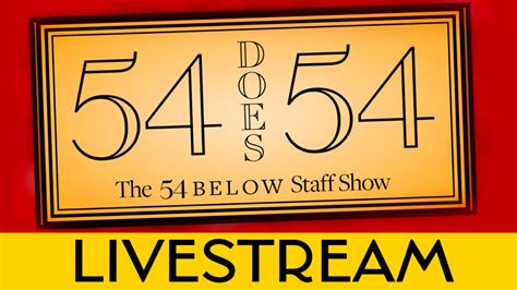 Next week, 54 Below presents some of the brightest. . 54 below calendar